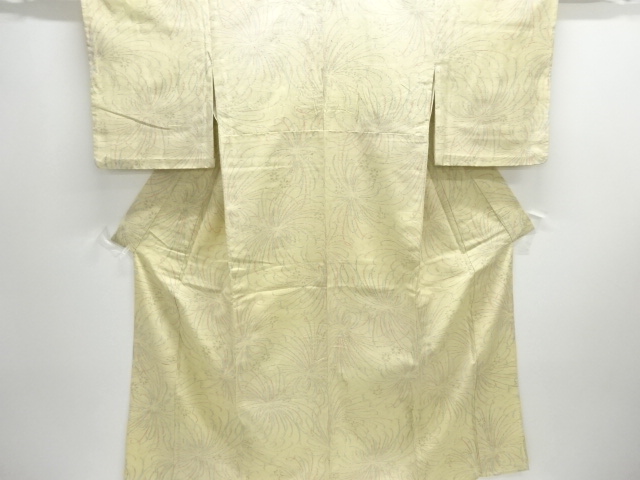 JAPANESE KIMONO / HITOE TSUMUGI /  WOVEN KIKU